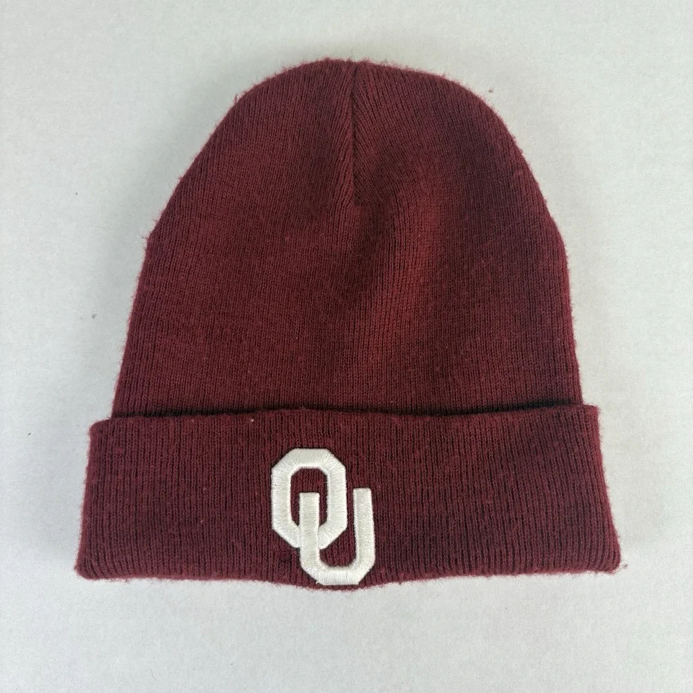 Top of the World Oklahoma Sooners Hat Unisex OS Beanie Maroon Acrylic NCAA Sport